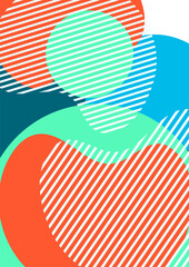 Poster - Geometric abstract background. Design of lines and round shapes. Trendy business template for wallpaper, banner, background or landing. Vector