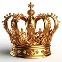 golden crown isolated on white