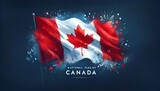 Fototapeta  - National flag of canada day celebration background in watercolor style.