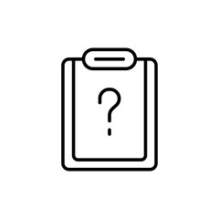 Poster - Clipboard outline icons, minimalist vector illustration ,simple transparent graphic element .Isolated on white background