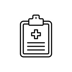 Poster - Clipboard outline icons, minimalist vector illustration ,simple transparent graphic element .Isolated on white background