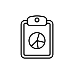 Poster - Clipboard outline icons, minimalist vector illustration ,simple transparent graphic element .Isolated on white background
