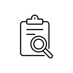 Poster - Clipboard outline icons, minimalist vector illustration ,simple transparent graphic element .Isolated on white background