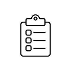 Poster - Clipboard outline icons, minimalist vector illustration ,simple transparent graphic element .Isolated on white background