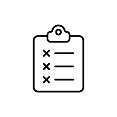Poster - Clipboard outline icons, minimalist vector illustration ,simple transparent graphic element .Isolated on white background