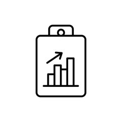 Poster - Clipboard outline icons, minimalist vector illustration ,simple transparent graphic element .Isolated on white background