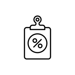 Poster - Clipboard outline icons, minimalist vector illustration ,simple transparent graphic element .Isolated on white background