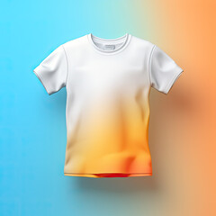 Wall Mural - Gradient Colored T-Shirt on Dual Tone Background - Generative AI