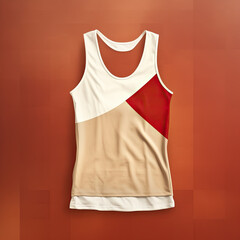 Wall Mural - Modern Tank Top with Geometric Design on a Warm Background - Generative AI