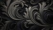 Baroque Style Spiral Illustration. Swirling grayscale baroque-inspired digital illustration.