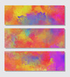 Vector color paint banner collection on white