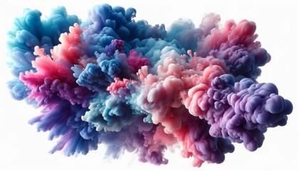 Wall Mural - a dynamic and subtle blend of blue and red in a swirling, smoke-like pattern