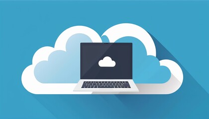 Poster - Graphic Design of Cloud Computing Technology: Vector Art