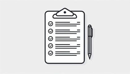 Poster - Checklist Icon in Modern Flat Style Vector Art