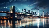Fototapeta  - brooklyn bridge night exposure
