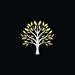 Sticker - Abstract tree company logo template
