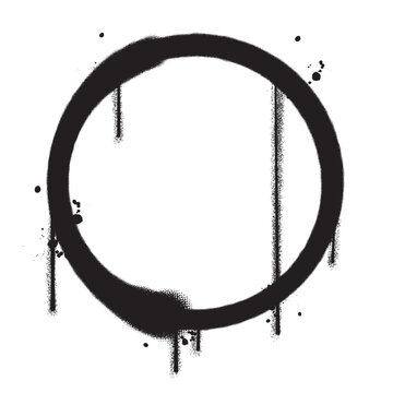 Vector graffiti spray paint circle isolated vector illustration