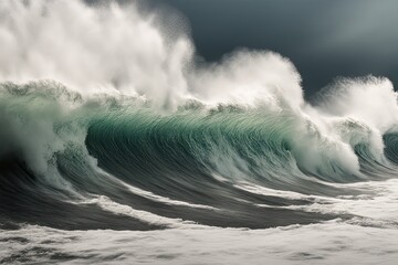 a sea wave during storm in atlantic ocean