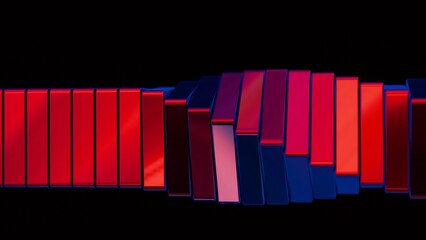 Poster - Abstract 3D cubes spiraling in a mesmerizing manner, creating a hypnotic and visually striking image against a sci-fi black isolated background.