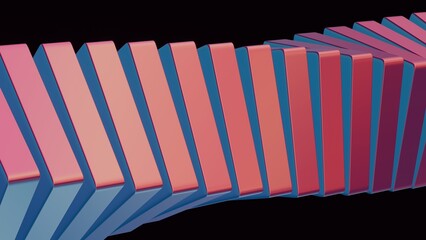 Poster - Abstract 3D cubes spiraling in a mesmerizing manner, creating a hypnotic and visually striking image against a sci-fi black isolated background.