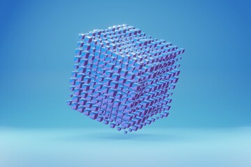 Poster - An interpretation of quantum fluctuations, depicted as a dynamic, ever-changing 3D terrain..