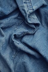Aufkleber - A close-up shot of a pair of blue jeans. Versatile and timeless, perfect for various fashion and casual wear themes