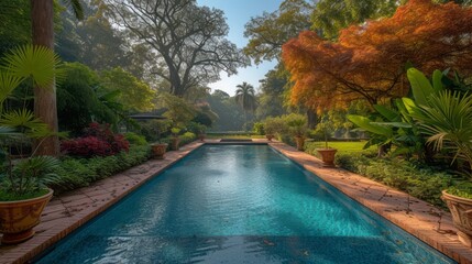 Sticker - swimming pool in beautiful park