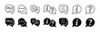 © Vilogsign - FAQ thin line icon set. Frequently asked questions icon. Help, message, speech bubble, Q and A, question and answer, and information symbol for app and website. Vector illustration
