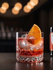 Photo Of Perfect Blend, Gin And Orange Unite In Divine Harmony To Create The Enticing Negroni Cocktail