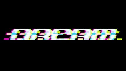 Poster - Futuristic Y2K Rave Style Typography Art Illustration of 