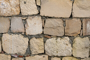 Aufkleber - Background of brown-gray stone wall  . Pattern of slate wall texture and background