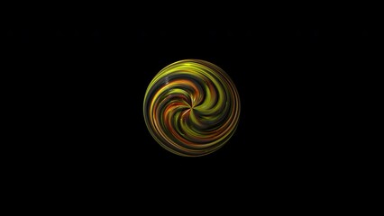 Poster - Colorful twirl orb. Computer generated 3d render