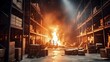 Catastrophic Warehouse Fire Engulfs Shelves and Goods, Resulting in Significant Delivery Delays and Losses