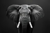 Fototapeta Sypialnia - an elephant has it's ears tusked up