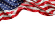 © Rawf8 - US American flag isolated on white transparent, copy space, National holiday template, PNG