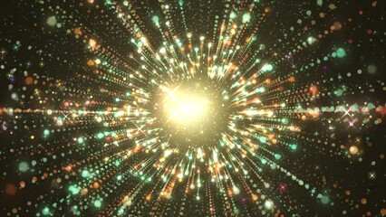 Wall Mural - abstract christmas background. fireworks in the night sky