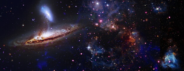Wall Mural - stars and galaxies in outer space showing the beauty of space exploration. elements furnished by nas