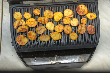 Sticker - potato rolls with spices fried on the grill