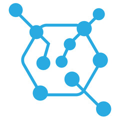 Molecule model or structure vector icon