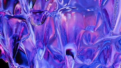 Poster - Colorful glass waves. Computer generated 3d render