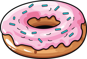 tasty donut vector illustration