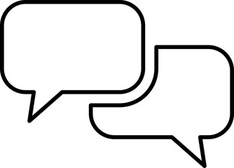 Poster - Blank Speech Bubbles or Clouds Conversation Communication Message Symbol Element Icon with Empty Space for Text. Vector Image.