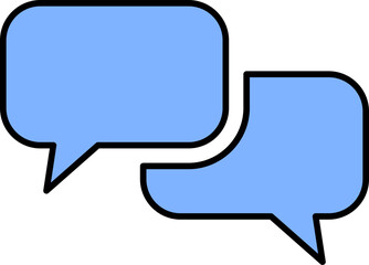 Poster - Blank Speech Bubbles or Clouds Conversation Communication Message Symbol Element Icon with Empty Space for Text. Vector Image.
