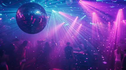 Poster - disco ball and lights