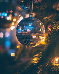 Wall Mural - christmas ball with lights