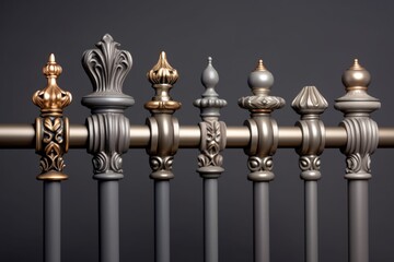 Poster - A detailed view of a set of metal railings. Can be used to illustrate architectural details or as a background image