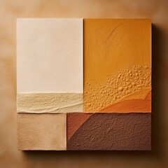Poster - A painting with various colors of paint on a canvas. Suitable for creative projects and artistic backgrounds