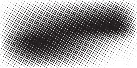 Poster - Abstract halftone monochrome dotted pattern.