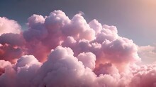 A Playful Game Of Clouds Morphing Into Various Shapes And Sizes. Abstract Motion Background