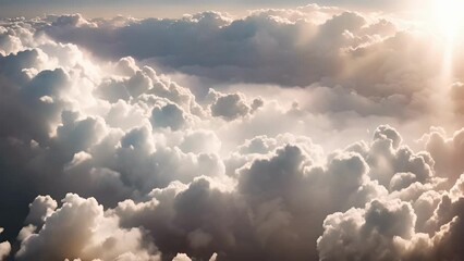 Poster - A breathtaking display of clouds in the sky as seen from above with a drone